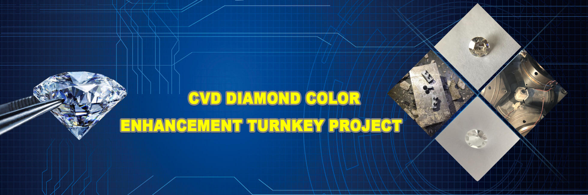CVD diamond color enhancement